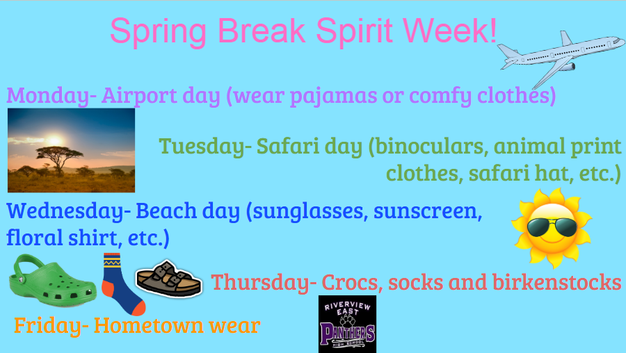 Spring Break Spirit Week Information